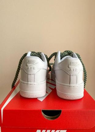 Жіночі кросівки nike air force 1 white green / smb