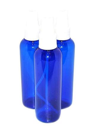 Пляшка пластикова синя спрей 100 мл б25122