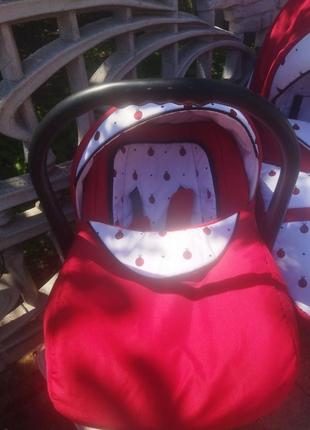 Универсальная коляска dada paradiso group glamour 3 в 1,божьи коровки,сонечки