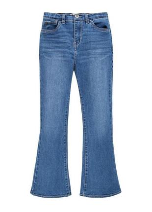 Вкорочені джинси кльош asos, джинси flared клеш із щільного деніма1 фото