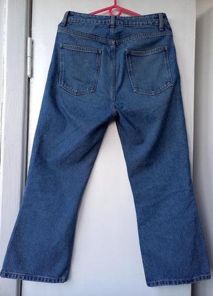 Вкорочені джинси кльош asos, джинси flared клеш із щільного деніма3 фото