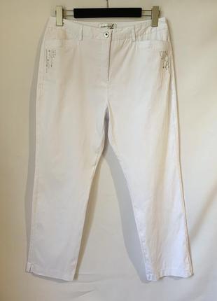 Летние белые брюки с вискозой высокая посадка collection