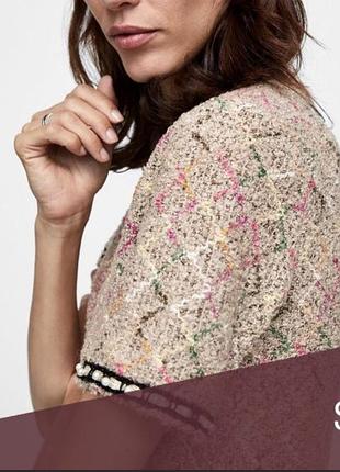 Платье твидовое zara