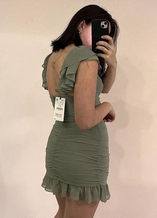 Нова фісташкою міні сукня від zara2 фото