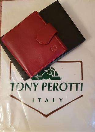 Tony perotti# кошелёк миниатюрный # кожа# красный