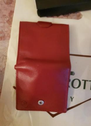 Tony perotti# кошелёк миниатюрный # кожа# красный2 фото