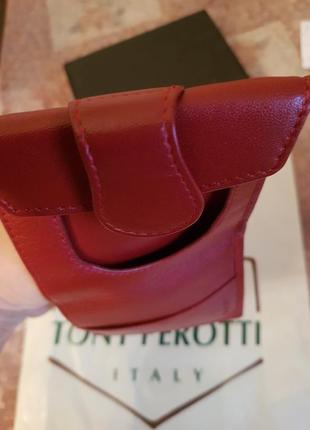 Tony perotti# кошелёк миниатюрный # кожа# красный5 фото