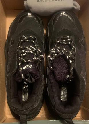 Кросівки в стилі balenciaga triple s mono black баленсіага тріпл6 фото
