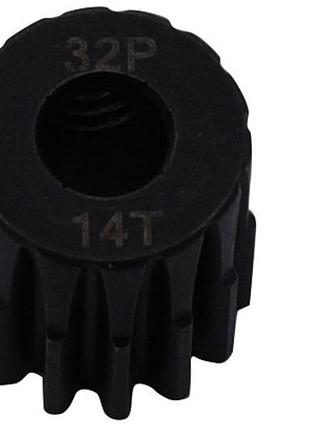 Пиньон стальной rcturn m0.8 32 pitch под вал 5мм (14t)