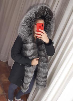 Парка с натуральным мехом