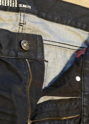 Прямі вузькі х/б джинси кольору індиго esprit slim fit германія 33/32 р.3 фото