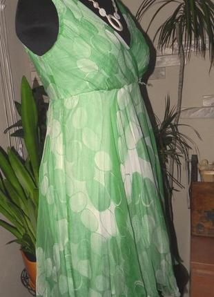Легкое воздушное платье с запахом v-образный вырезом 100% шёлк oasis2 фото