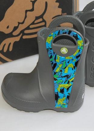 Сапоги crocs kids handle it graphic boot, Ausa--6--eur--22-23 стельки-13,5 см4 фото