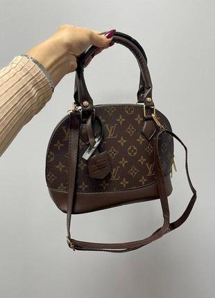 Брендова сумка louis vuitton alma bb brown