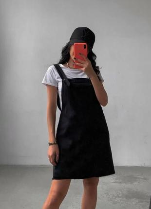 Джинсовое платье fila черная+ футболка1 фото