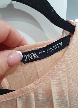 Красивая блуза с обьемными рукавами плиссе zara4 фото