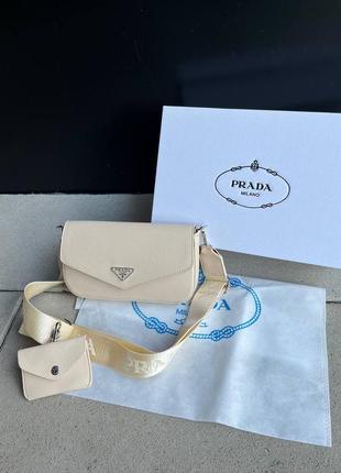 Брендова сумка prada felicie beige