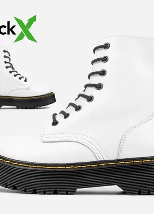 Сапоги демисезон dr.martens jadon white/black - термо1 фото