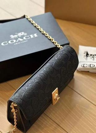 Сумка coach чорна кросбоді стильна жіноча сумочка2 фото