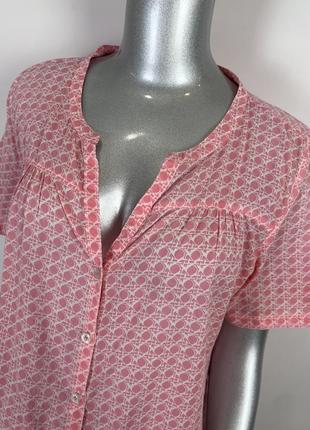 Лёгкая летняя рубашка розовая 42 clarina3 фото