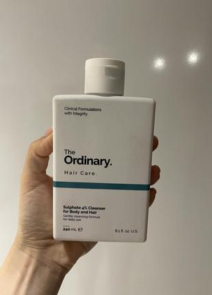 Шампунь очищающий для волос и кожи головы the ordinary 4% sulphate 4% cleanser for body and hair 240 мл1 фото