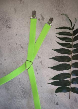 Женские подтяжки узкие неон оранжевый малина польша, подтяжки взрослые х образные