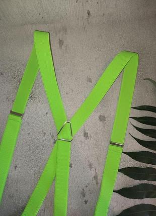 Женские подтяжки узкие неон оранжевый малина польша, подтяжки взрослые х образные