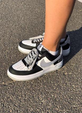 Чоловічі кросівки nike air force 1 low grey white black / smb