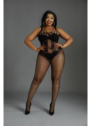 Бодистокинг боди сетка мелкая большая рисунок колготки ажур комбинезон цветочный plus size