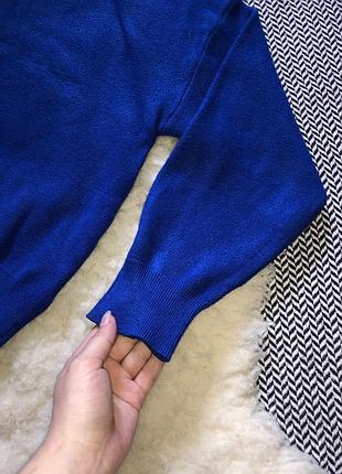 Свитер индиго ярко синий кофта свитшот джемпер7 фото