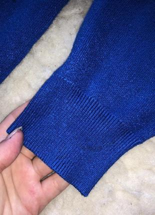 Свитер индиго ярко синий кофта свитшот джемпер8 фото