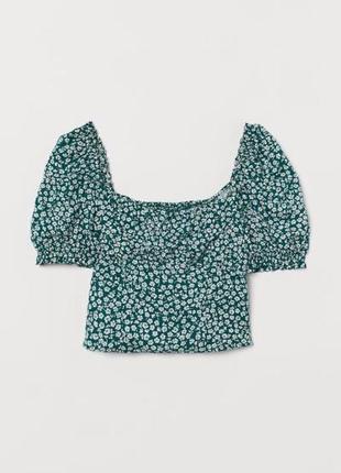 Блузка топ з пишними рукавами h&m