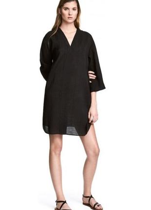 Черная туника свободного фасона h&m