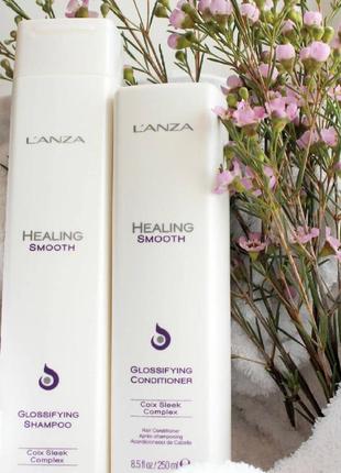 Розгладжуючий шампунь або кондиціонер  для блиску волосся l'anza healing smooth glossifying