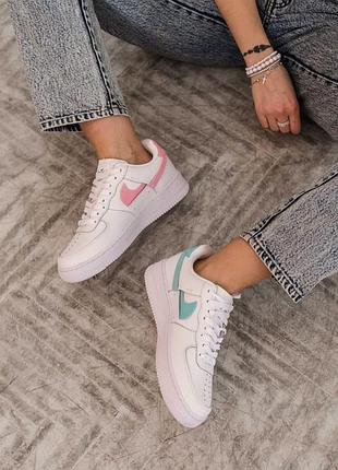 Женские кроссовки nike air force 1 lx wmns white pink blue / smb9 фото