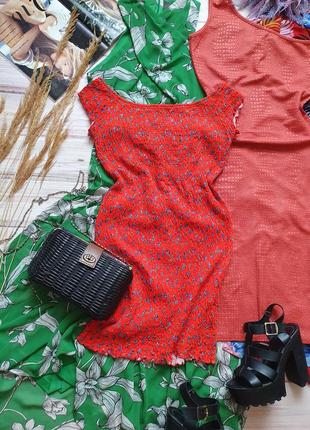 Приталеное цветочное летнее платье футляр резинка1 фото