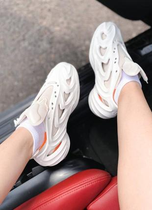Кросівки adidas adifom quake white orange3 фото