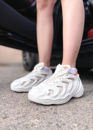 Кросівки adidas adifom quake white orange2 фото