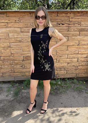Жіноче чорне плаття з зірками туреччина