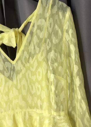 Платье макси с длинными рукавами и рюшами с леопардовым принтом asos design6 фото