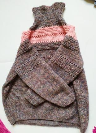 Шерстяной теплый свитер oversize оверсайз зима3 фото
