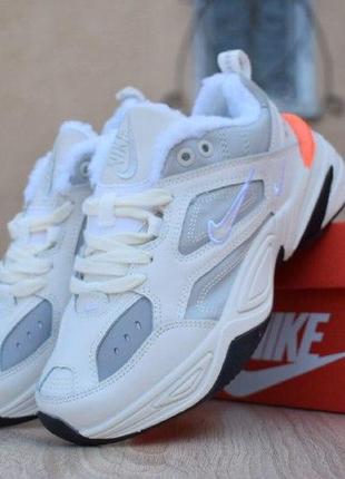 Шикарные женские зимние кроссoвки с мехом  nike m2k tekno winter1 фото