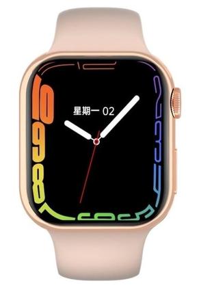 Женские смарт-часы smart apple watch, розовые5 фото