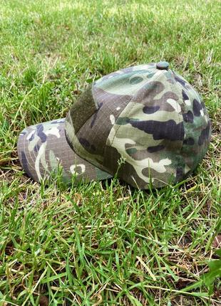 Тактична кепка мультикам зсу, бейсболка мультикам з шевроном, літня армійська кепка регульована + подарунок6 фото