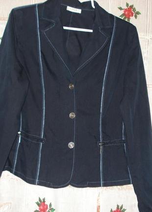 Супер пиджак синего цвета р.38"bonita",100%коттон.
