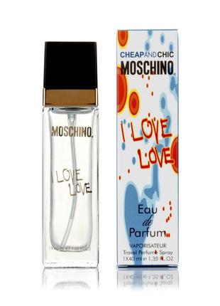 Жіночий мініпарфуми moschino cheap and chic i love love (40 мл)