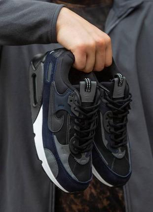 Nike air max 90 fortuna black\blue3 фото