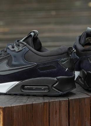 Nike air max 90 fortuna black\blue5 фото