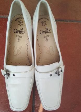 Кожаные туфли caprice(немежность), 39 размер (25,5 см)