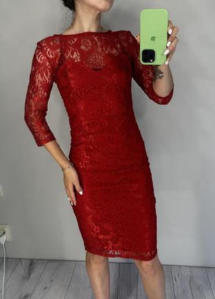 Розпродаж! нова ! вишукана червона мереживна сукня колекції кардашьян